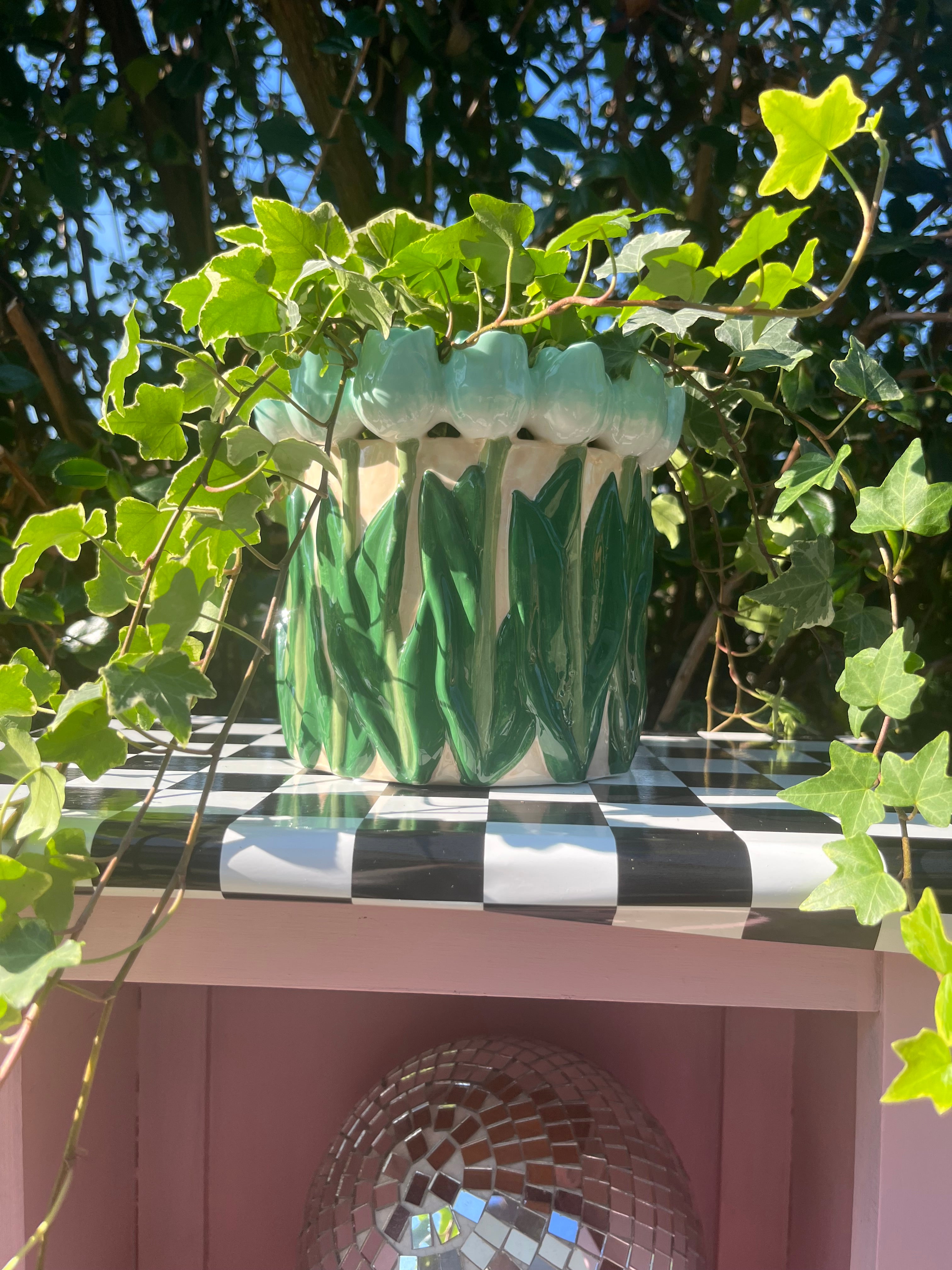 Vase - Tulipes - Menthe / Vert