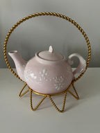 Théière avec socle doré / Collection Way Brocante