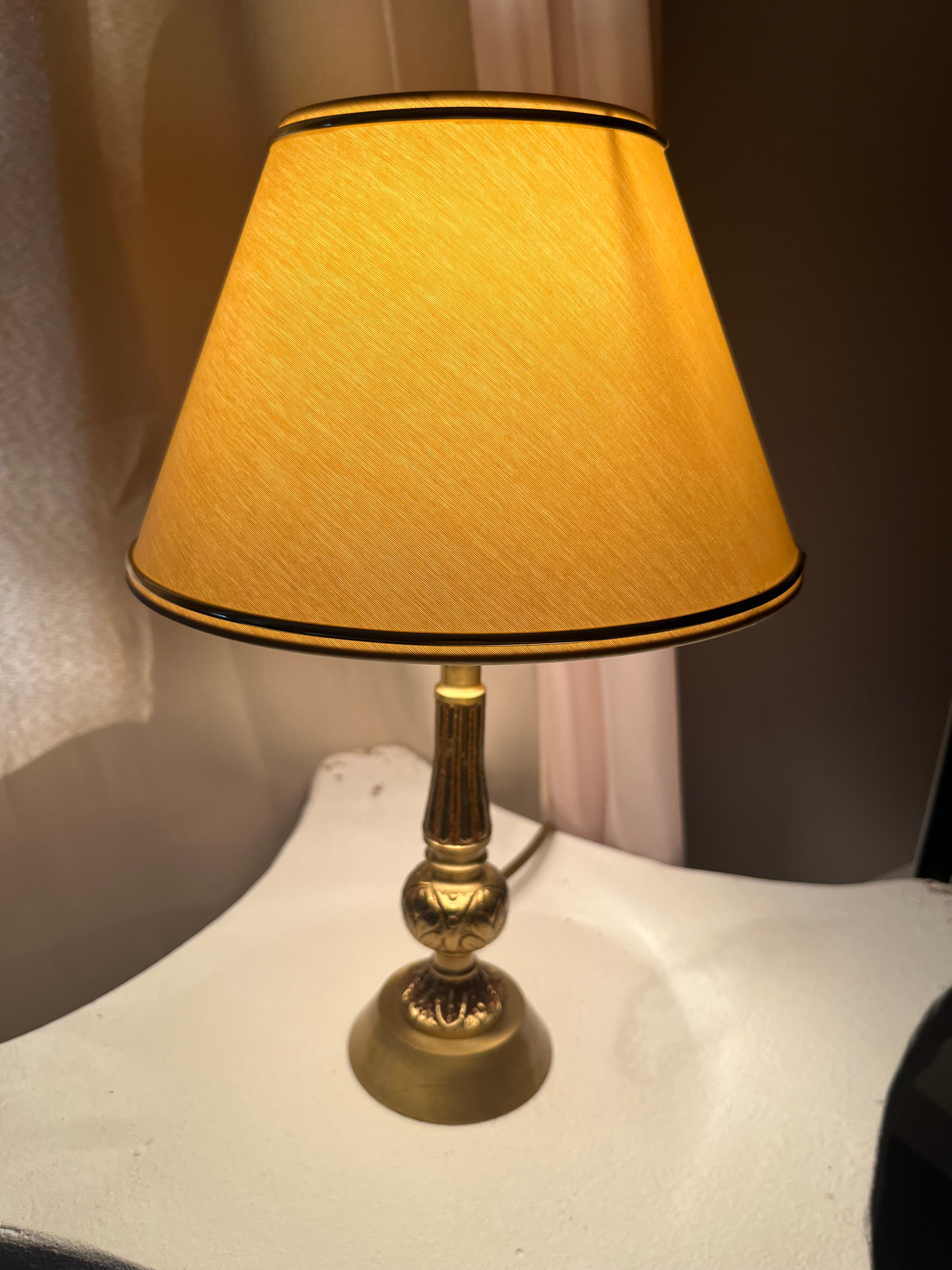 Lampe en Laiton doré / Collection Way Brocante