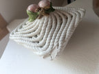 Bonbonnière tressée avec fruits en relief – Style vintage artisanal / Collection Way Brocante