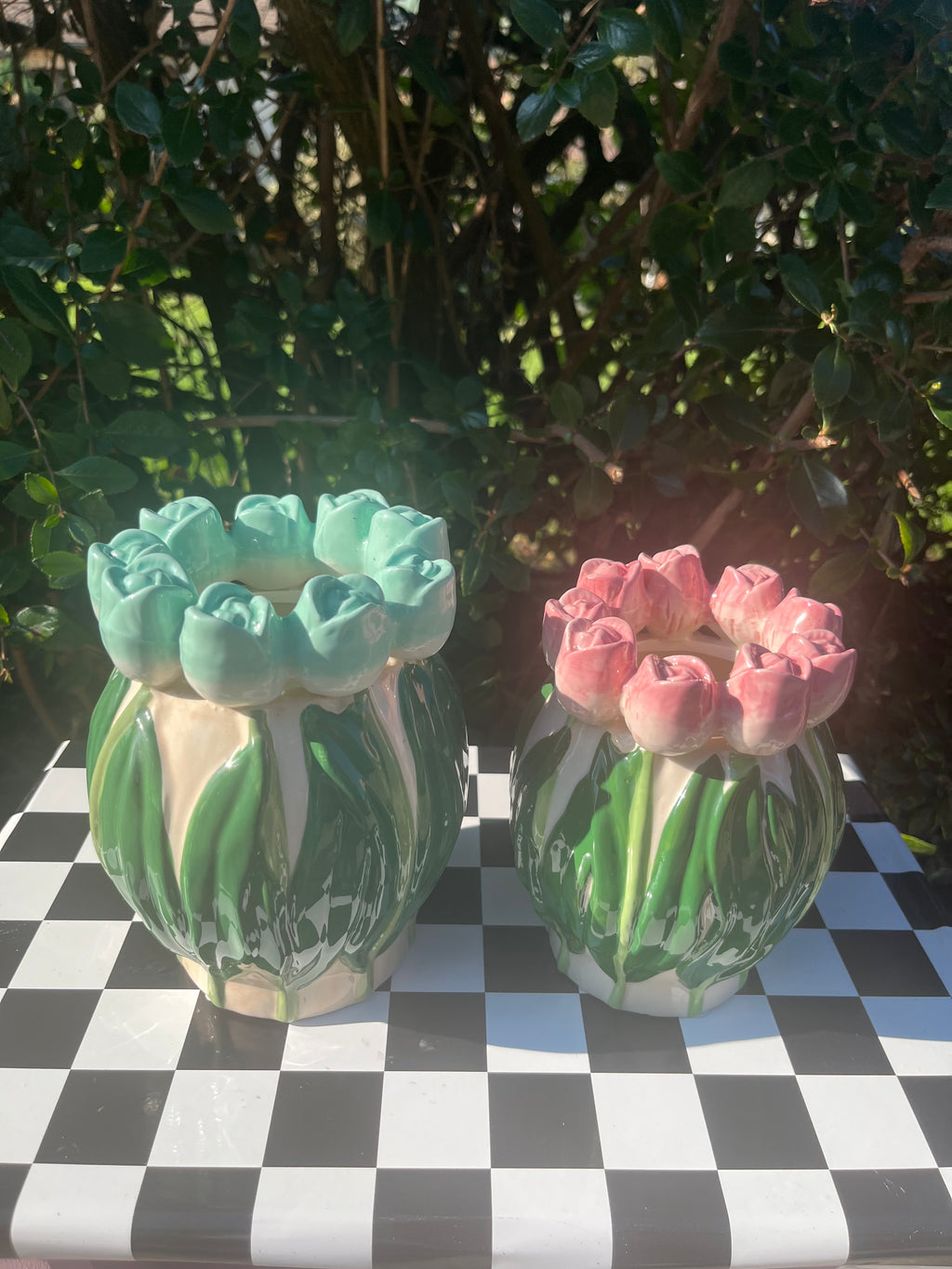Vase -  Tulipes - Menthe / Vert