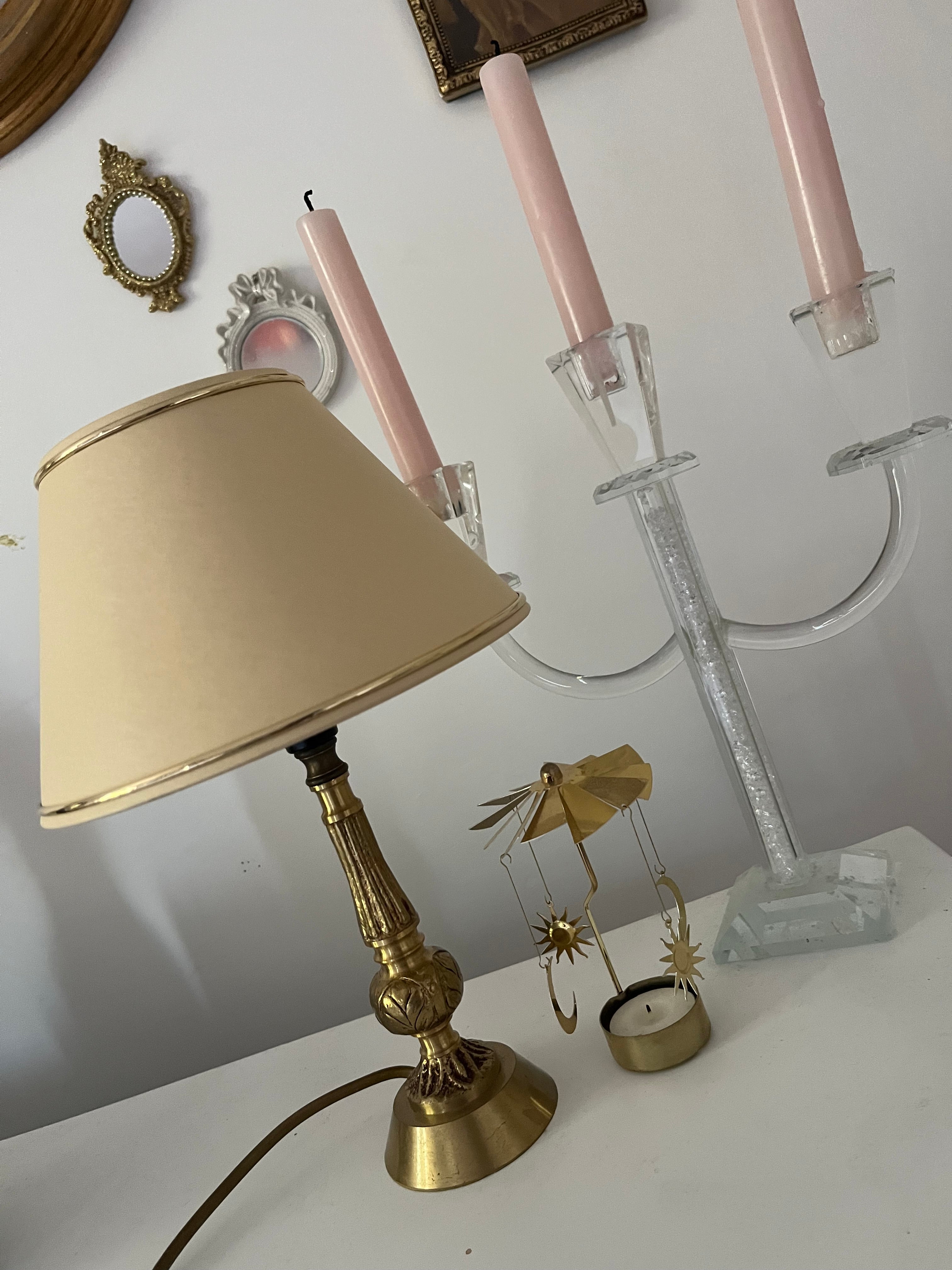 Lampe en Laiton doré / Collection Way Brocante