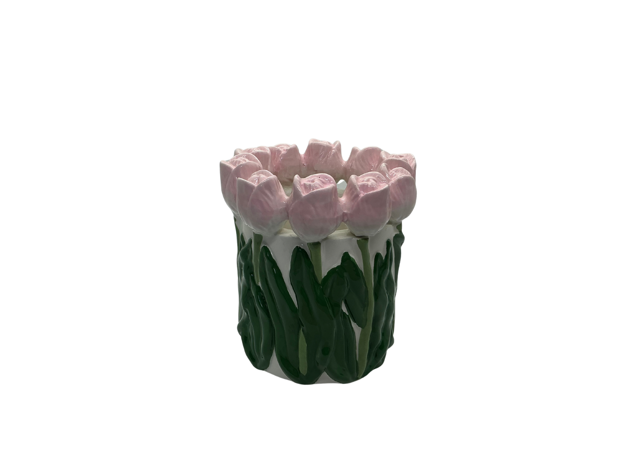 Vase - Tulipes Rose Clair / Vert