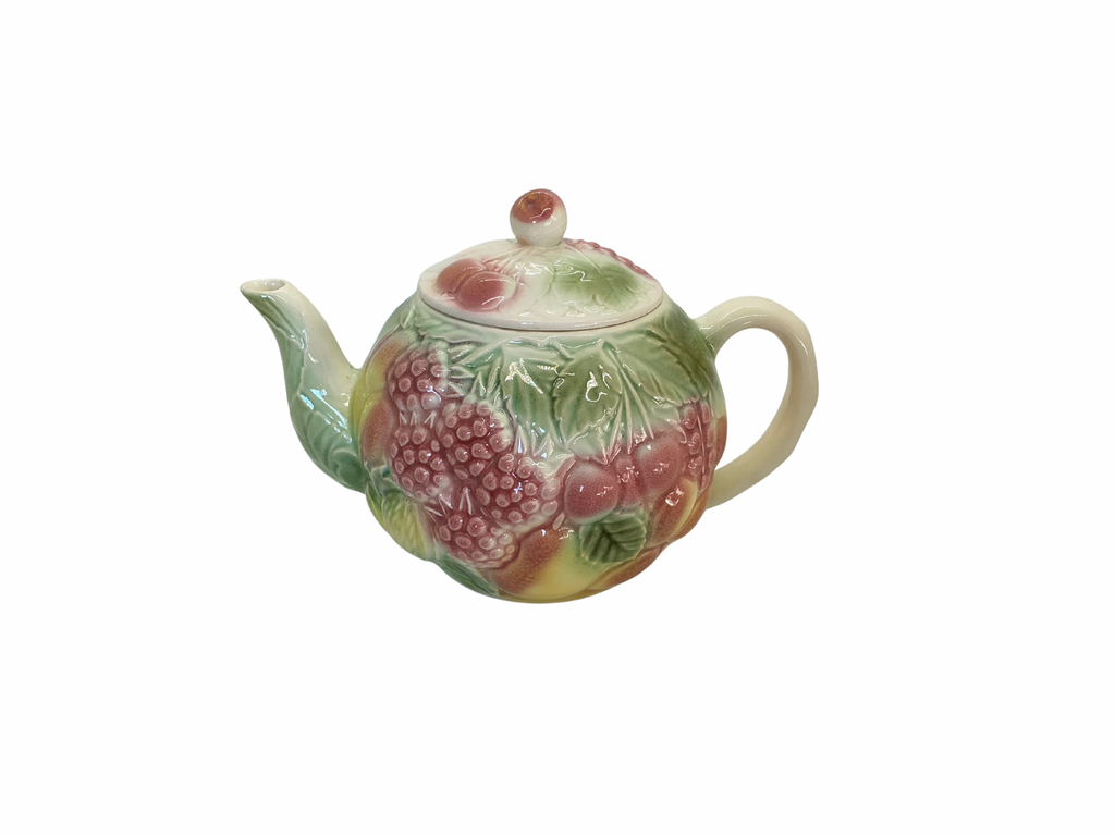 Théière vintage fruits / Brocante
