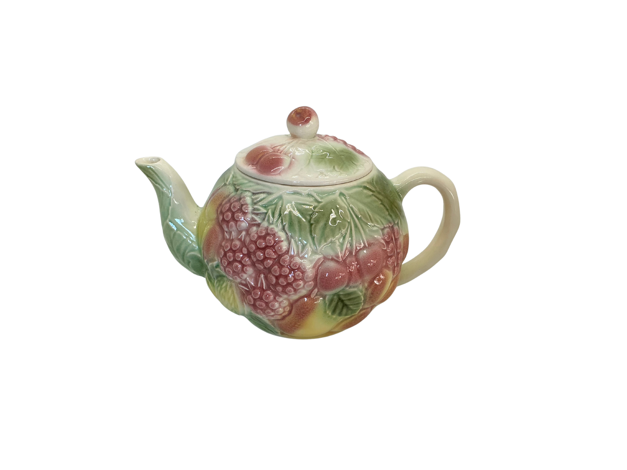 Théière vintage fruits / Brocante