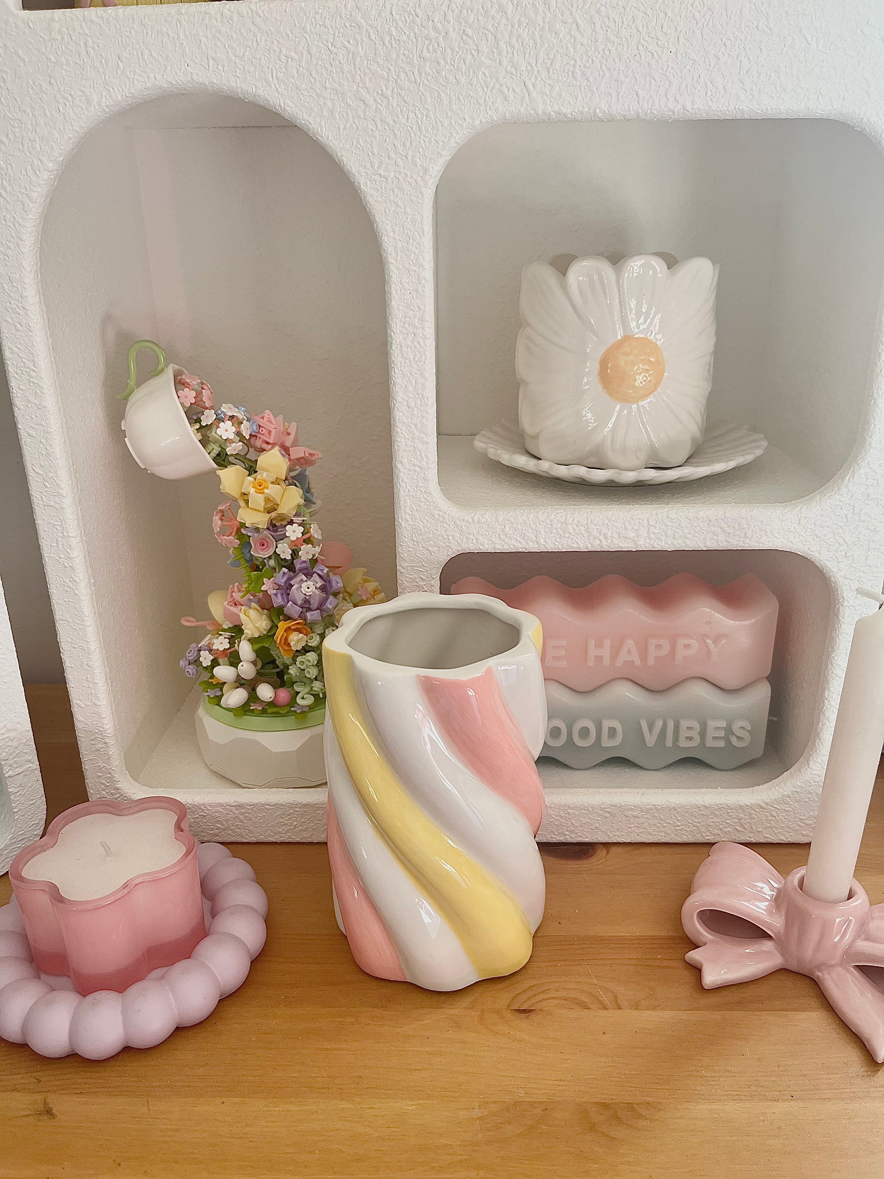 Vase - Guimauve - Jaune / Rose / Blanc