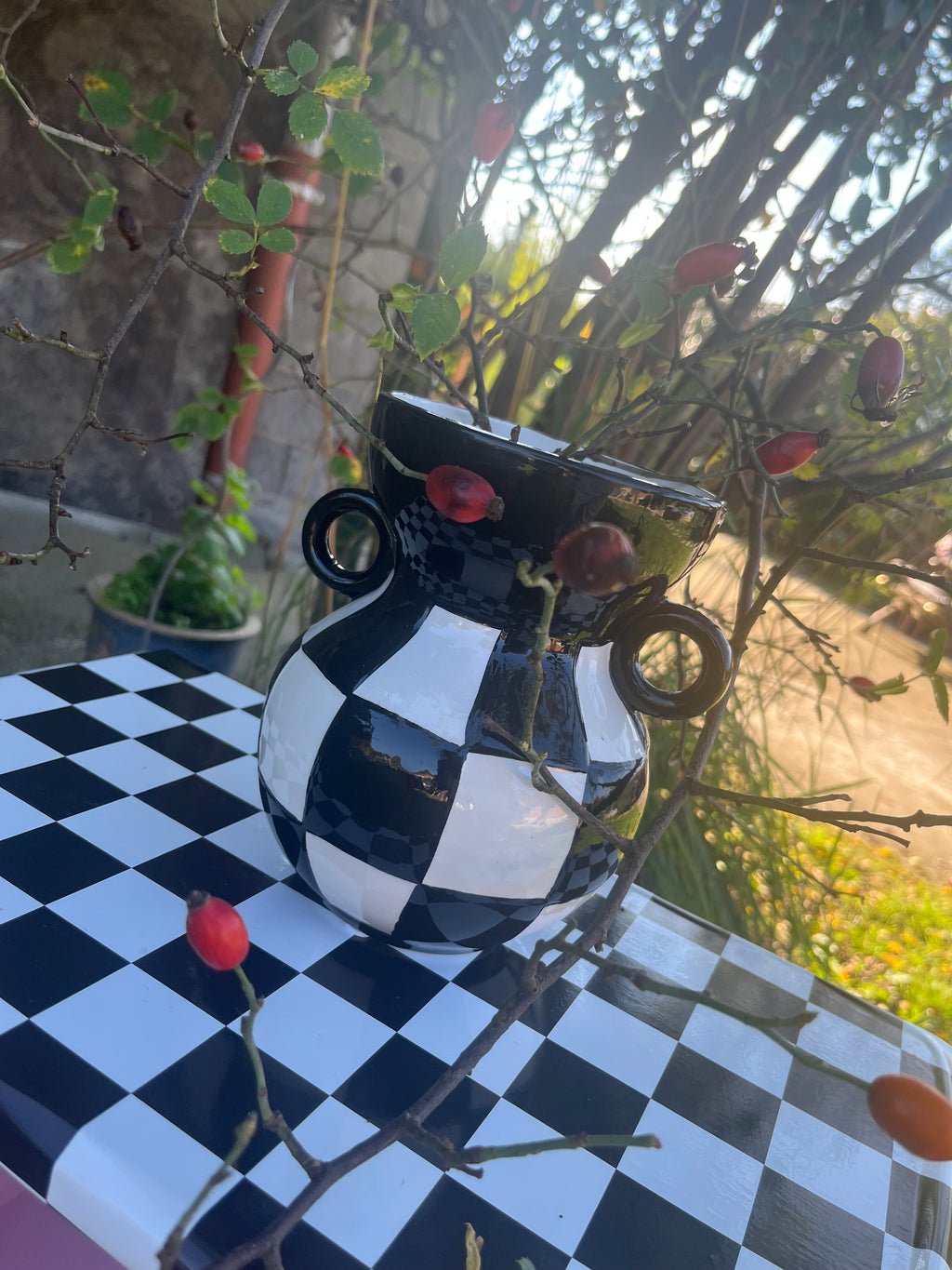 Vase - Cruche - Noir / Blanc