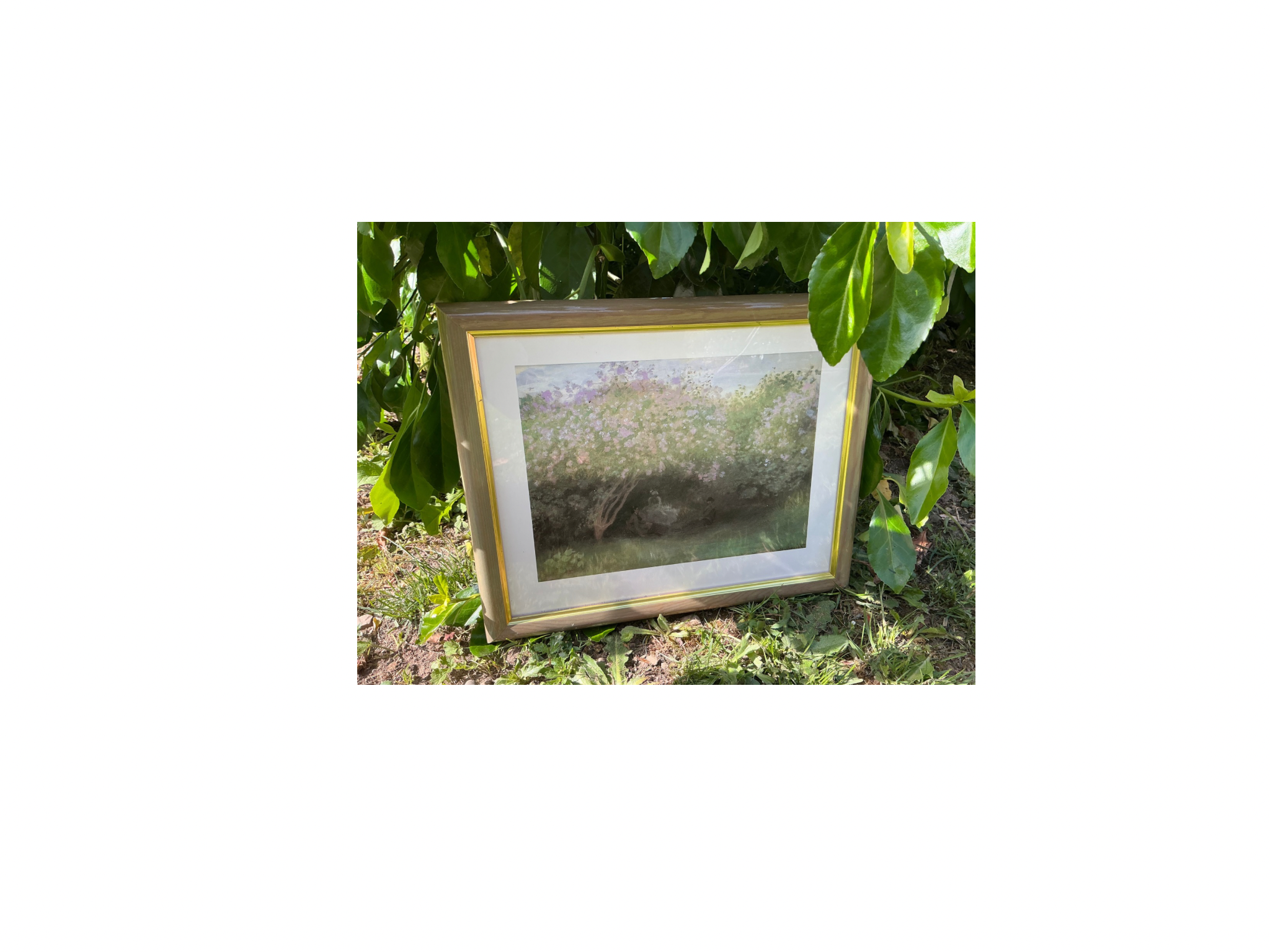 Tableau Claude Monet - "Lilas, temps gris" - Reproduction Musée d'Orsay /Brocante